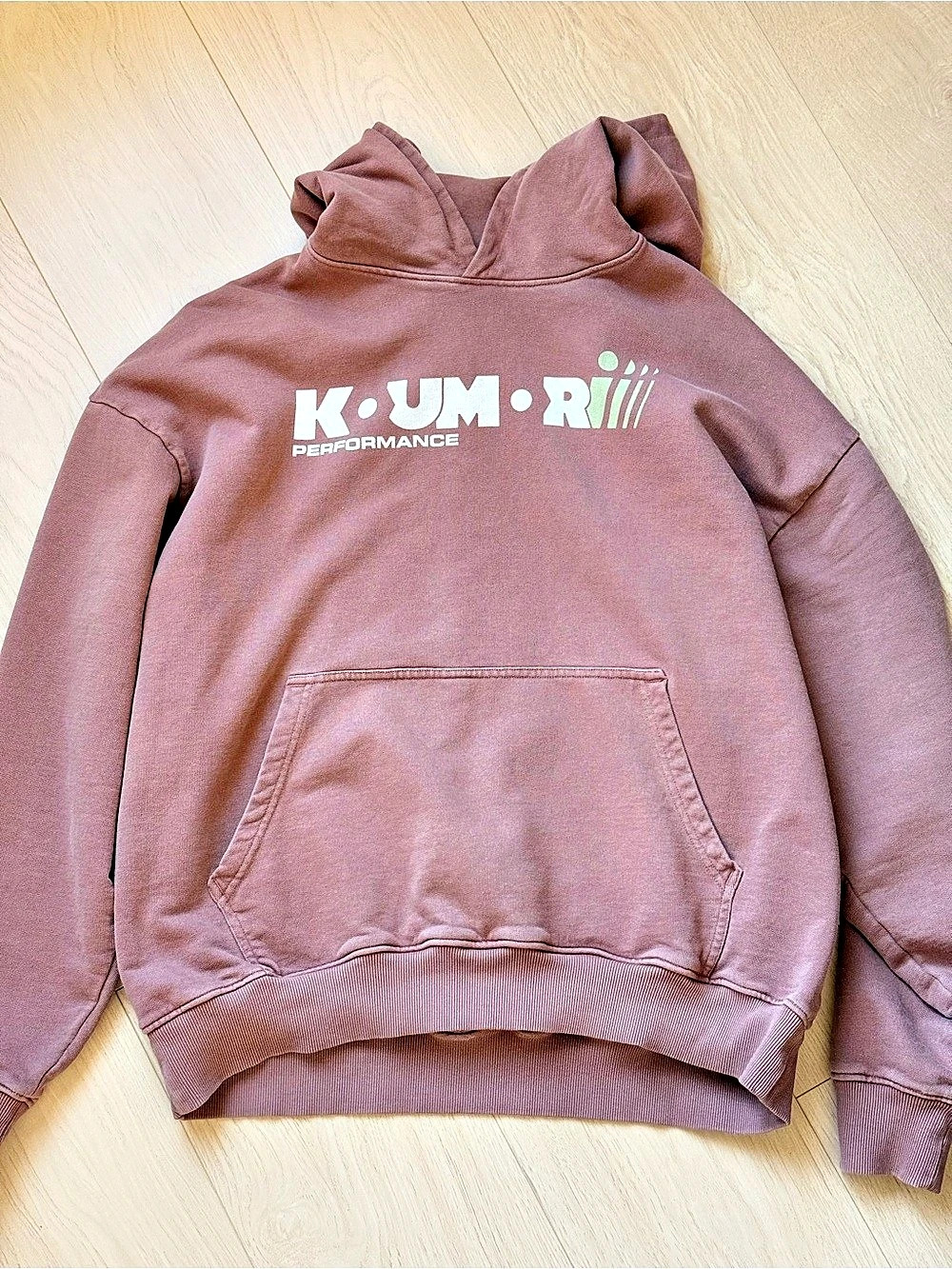 Hermanos koumori Performance Logo Hoodie in wash Pink Medium Like New